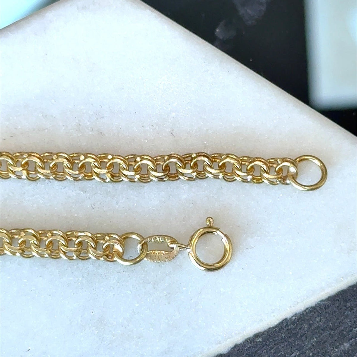 骨董チェーン Vintage 18KT Yellow Gold Chain, 22