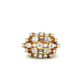 Vintage 18KT Yellow Gold Diamond Dome Cocktail Ring - KFK, Inc.