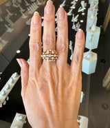 Vintage 18KT Yellow Gold Diamond Dome Cocktail Ring - KFK, Inc.