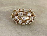 Vintage 18KT Yellow Gold Diamond Dome Cocktail Ring - KFK, Inc.