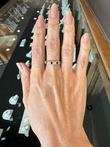 Vintage 18KT Yellow Gold Diamond Sapphire Band - KFK, Inc.