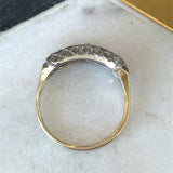 Vintage 1930's 14KT Gold Old Mine - Cut Diamond Band - KFK, Inc.