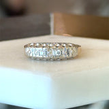 Vintage 1930's 14KT Gold Old Mine - Cut Diamond Band - KFK, Inc.