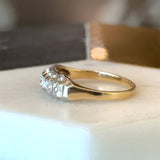 Vintage 1930's 14KT Gold Old Mine - Cut Diamond Band - KFK, Inc.