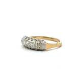 Vintage 1930's 14KT Gold Old Mine - Cut Diamond Band - KFK, Inc.