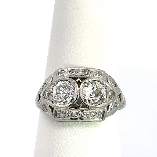 Vintage 1930's Platinum 1.52CT Diamond Ring - KFK, Inc.