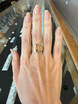 Vintage 1930's Retro 14K Gold Flexible Buckle Ring - KFK, Inc.