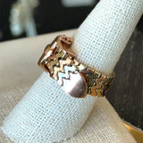 Vintage 1930's Retro 14K Gold Flexible Buckle Ring - KFK, Inc.