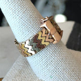 Vintage 1930's Retro 14K Gold Flexible Buckle Ring - KFK, Inc.