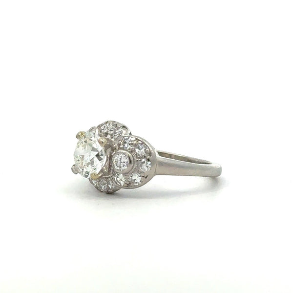 Vintage 1950's Platinum 2.59CT Diamond RIng - KFK, Inc.
