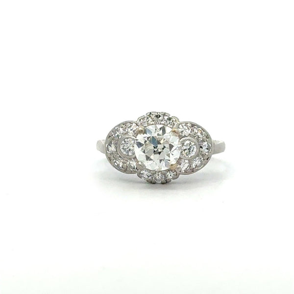 Vintage 1950's Platinum 2.59CT Diamond RIng - KFK, Inc.
