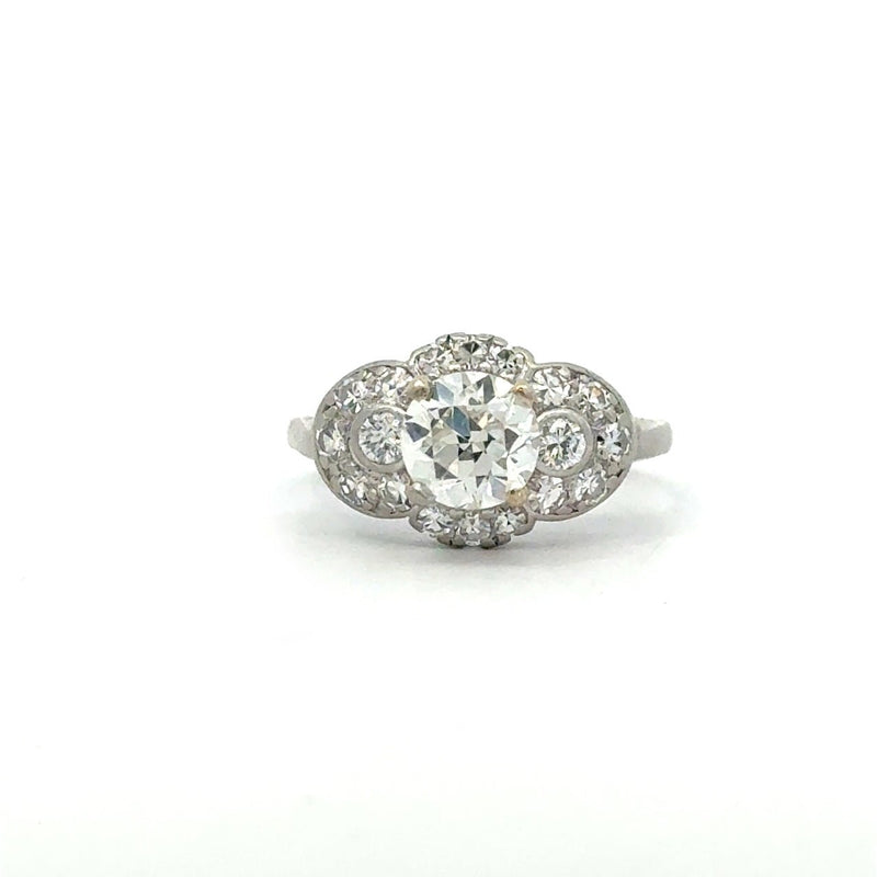 Vintage 1950's Platinum 2.59CT Diamond RIng - KFK, Inc.