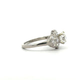 Vintage 1950's Platinum 2.59CT Diamond RIng - KFK, Inc.