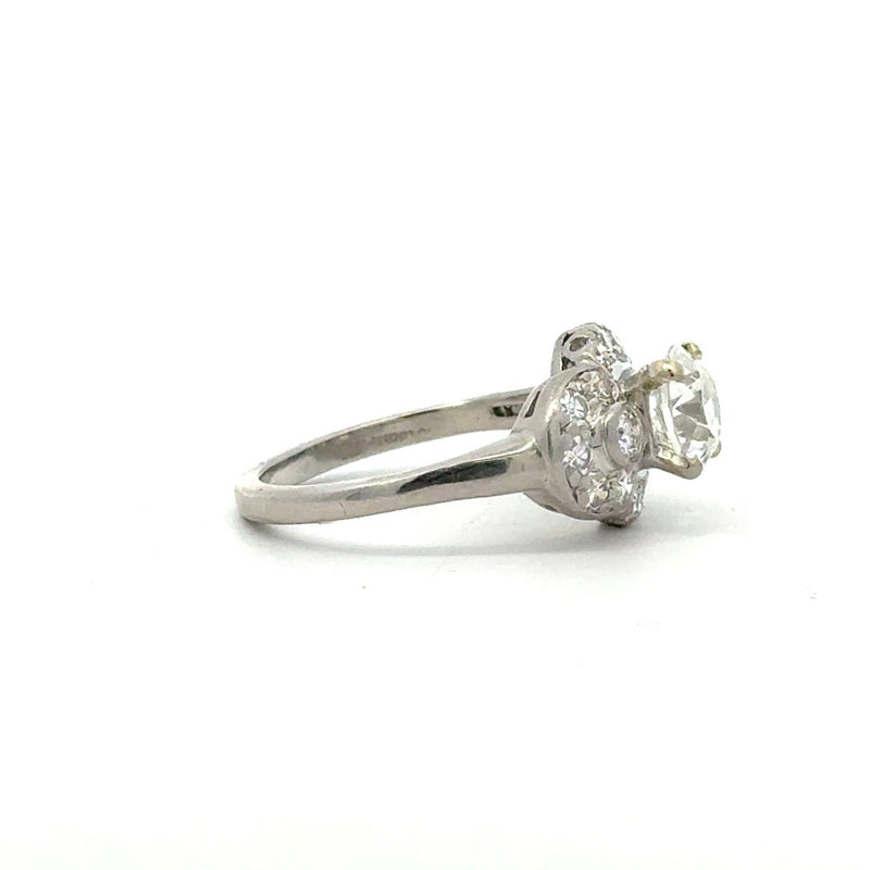 Vintage 1950's Platinum 2.59CT Diamond RIng - KFK, Inc.
