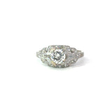 Vintage Engagement Ring 1.04CT diamond ring from the 1950s in a Platinum mounting KFK Jewelers Los Angeles
