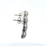 Vintage 1950s 2.5CT diamond ball drop earrings in platinum KFK Jewelers Los Angeles