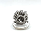 Vintage 3.20CT Diamond Platinum Floral Ring