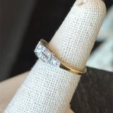 Vintage .1930s 40CT Diamond Ring in Platinum and 14KT Gold KFK Jewelers Los Angeles