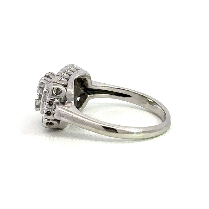 Vintage .51CT Diamond Ring, 14KT White Gold - KFK, Inc.