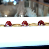 Vintage Art Deco 14KT Sugarloaf-Cut Carnelian Bracelet - KFK, Inc.