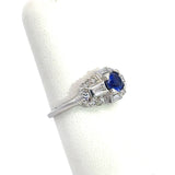 Vintage Art Deco Style Diamond Sapphire Ring - KFK, Inc.