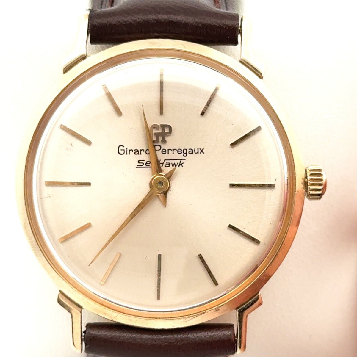 Vintage Girard-Perregaux 14KT Yellow Gold Seahawk Watch – KFK, Inc.