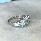 Vintage Platinum 1.05CT Round and Baguette Diamond Ring - KFK, Inc.