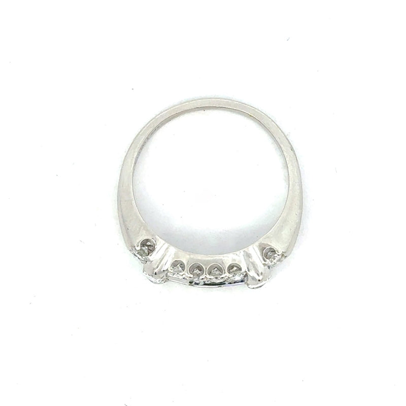 Vintage Platinum 1.05CT Round and Baguette Diamond Ring - KFK, Inc.