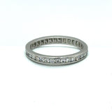 Vintage 1950's Platinum .50CT Channel - Set Diamond Eternity Band, size 5.5 - KFK, Jewelers Los Angeles