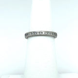 Vintage 1950's Platinum .50CT Channel - Set Diamond Eternity Band, size 5.5 - KFK, Jewelers Los Angeles
