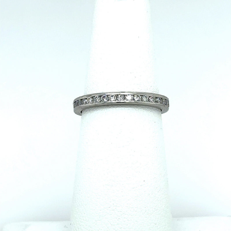 Vintage 1950's Platinum .50CT Channel - Set Diamond Eternity Band, size 5.5 - KFK, Jewelers Los Angeles