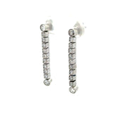 Vintage Platinum Diamond Drop Earrings - KFK, Inc.