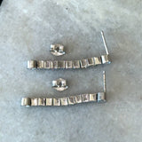 Vintage Platinum Diamond Drop Earrings - KFK, Inc.