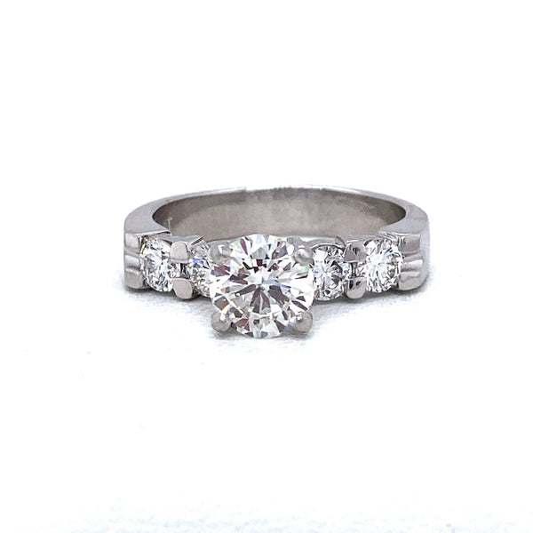 1.06CT Round Diamond Platinum Engagement Ring - KFKJewelers