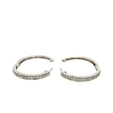1.14CT Diamond White Gold Hoop Earrings - KFKJewelers