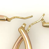 18KT Yellow Gold Tapered Tube Hoop Earrings - KFKJewelers