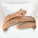 1940's 18KT Rose Gold Snake Wrap Bracelet - KFKJewelers