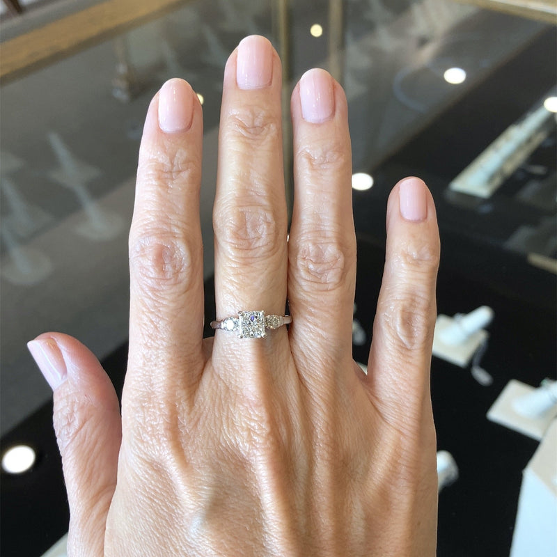 Jade 1.0 carat oval cut diamond engagement ring | naturesparkle