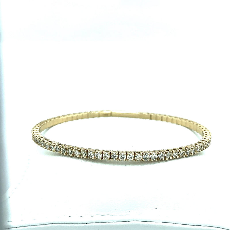 3.15CT Flexible Diamond Bracelet in 14KT Yellow Gold - KFK, Inc.