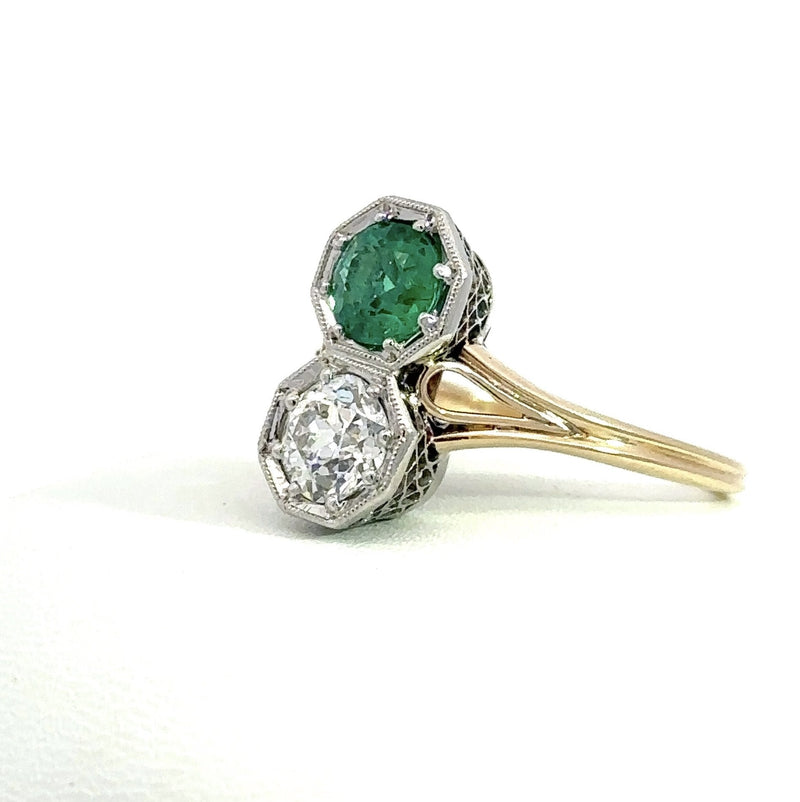 Buy Antique Engagement Ring Antique Edwardian 18k White Gold Filigree Diamond  Engagement Ring Online in India - Etsy