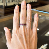 Diamond and French-Cut Ruby Eternity Band in 18KT White Gold - KFK, Inc.