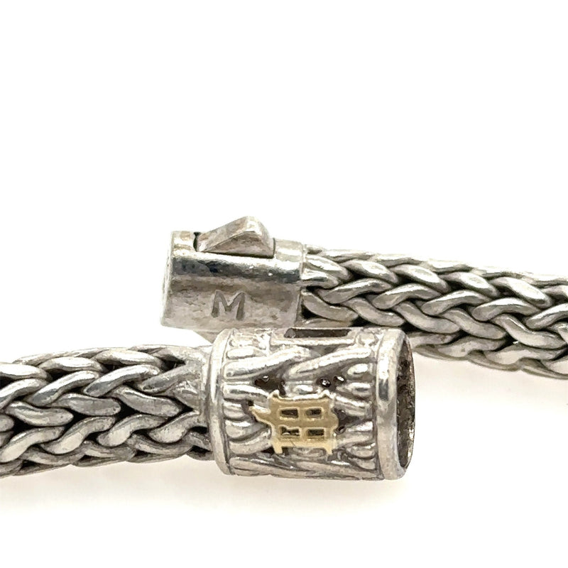 John Hardy Classic Chain Sterling Silver Bracelet with Pavé Diamonds - KFKJewelers