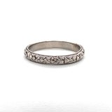 Platinum Floral Engraved Band, Dated 1926 - KFKJewelers