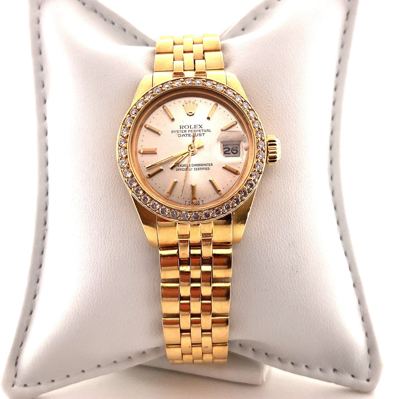 Rolex 18KT Yellow Gold Oyster Perpetual Datejust Watch – KFK, Inc.