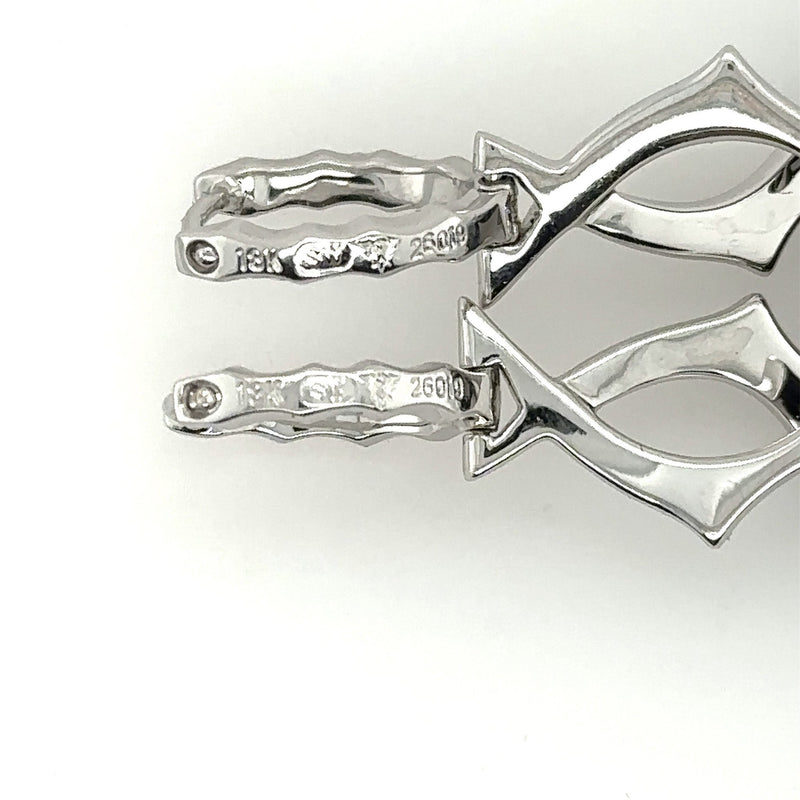 Stephen Webster 18KT White Gold Diamond Onyx Dagger Earrings - KFKJewelers