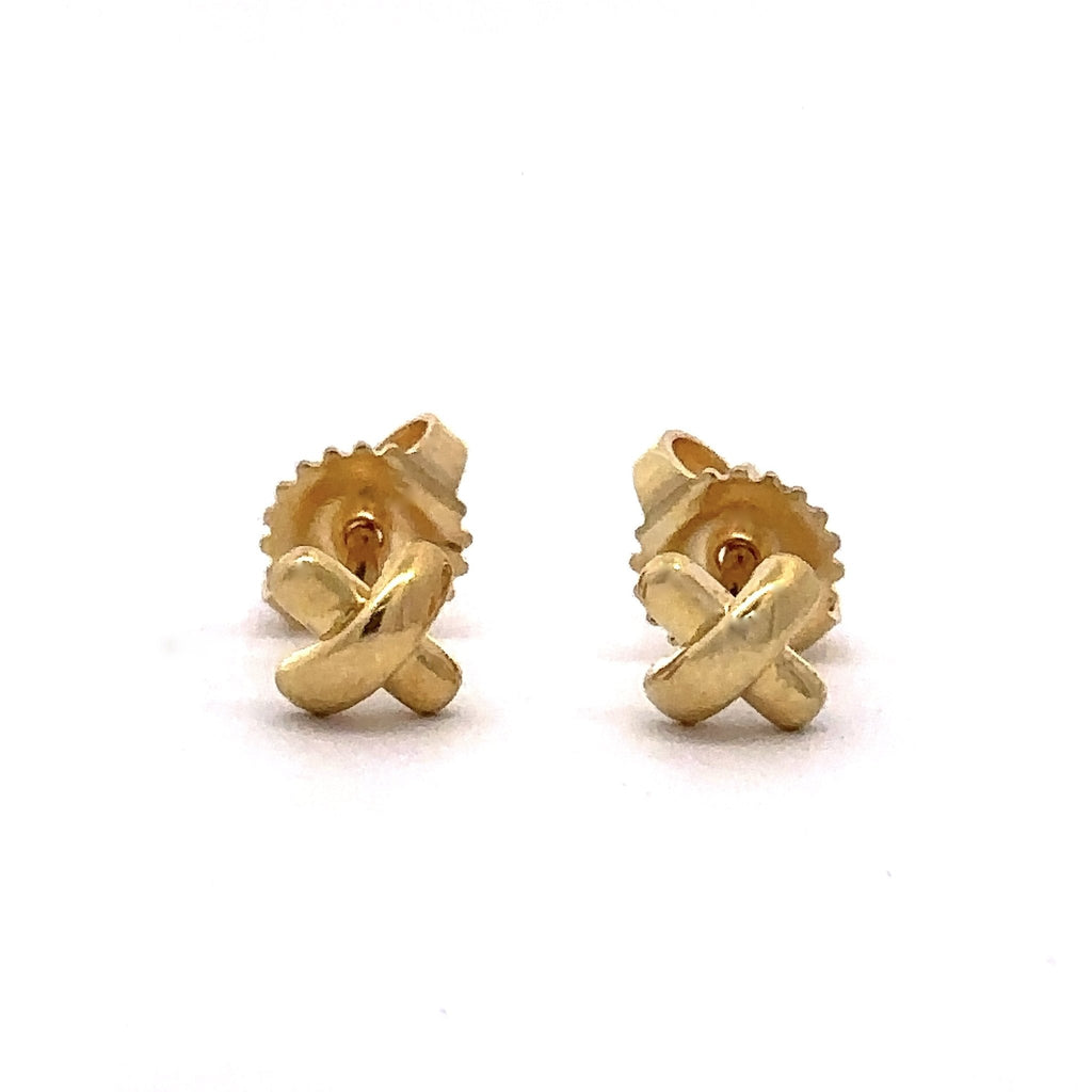 Tiffany gold sale stud earrings