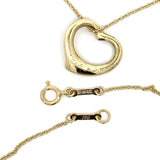 Tiffany & Co. Elsa Peretti Open Heart 18K Gold Necklace - KFK, Inc.