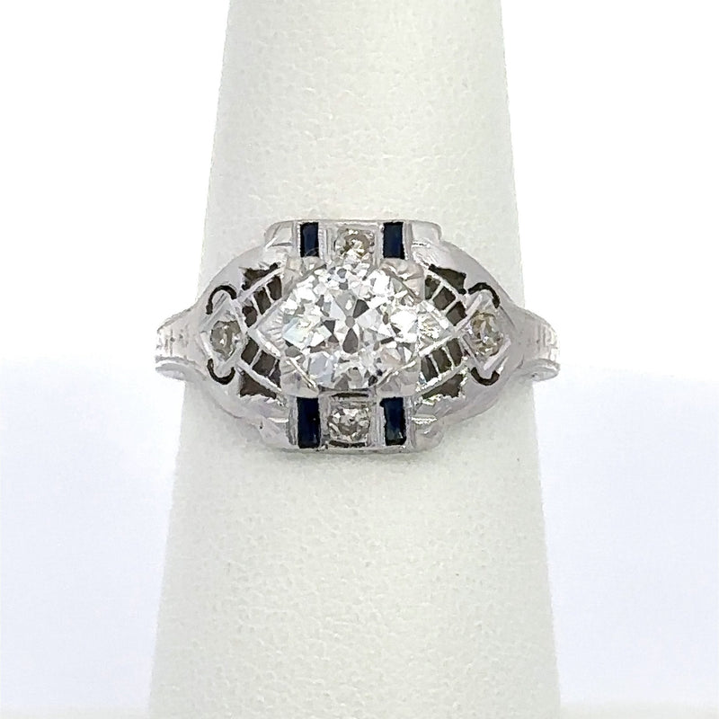 Vintage 1.08CT Art Deco Diamond Ring - KFK, Inc.