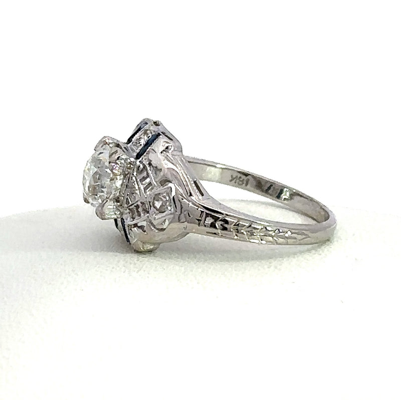 Vintage 1.08CT Art Deco Diamond Ring - KFK, Inc.