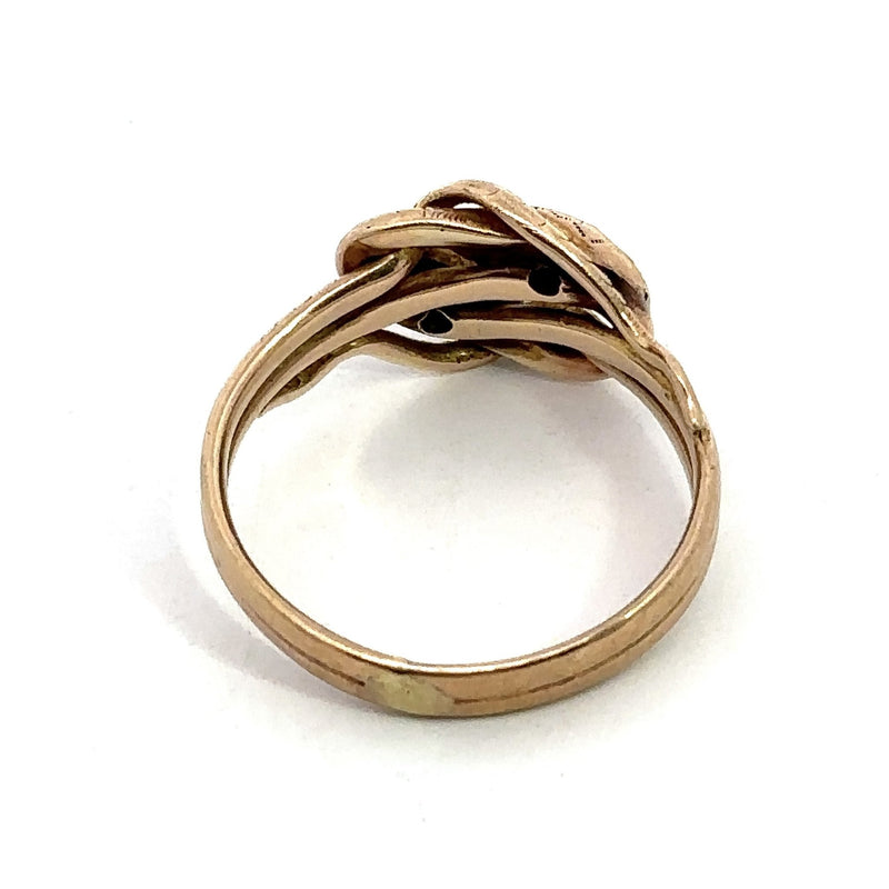 Vintage 10KT Gold Double Snake Love Knot Ring - KFK, Inc.